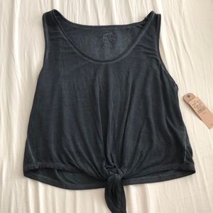 NWT Grey AEO Soft & Sexy Tie-Front Tank